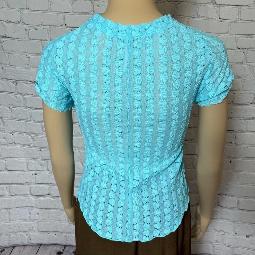 New Free People Blue Maggie Tee Size S